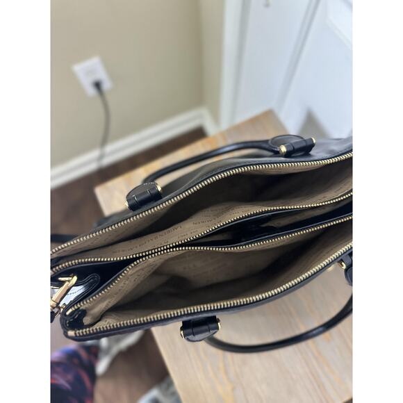 Lauren Ralph Lauren RLL Satchel Handbag Womens Black Leather Crossbody Purse - Picture 11 of 14